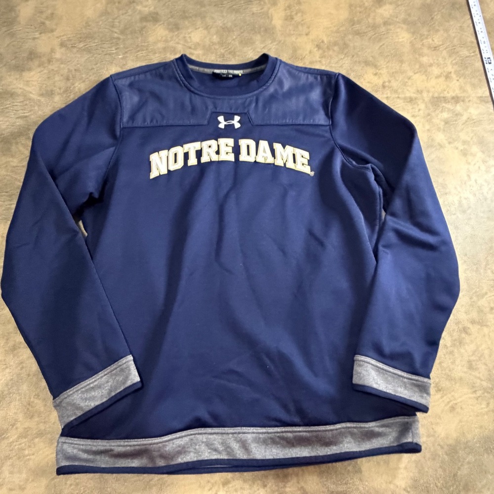 Under Armour Sweatshirt Mens Medium Navy Notre Dame Fighting Irish UM8503ND1